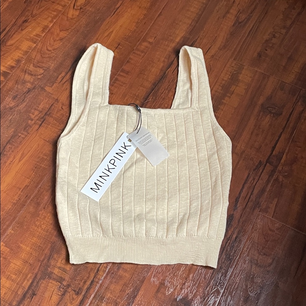 Mink Pink Sweater  tank . Medium . NEW with Tags